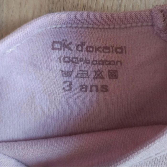 T-shirt manches longues coton gilet fermeture éclair obaibi 3 ans jean DPAM 3 ans broderie - photo numéro 4