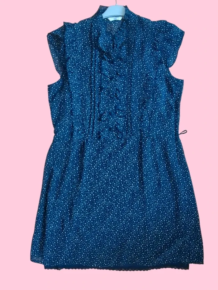 Robe voilage Bleu marine T. 42 - photo numéro 2