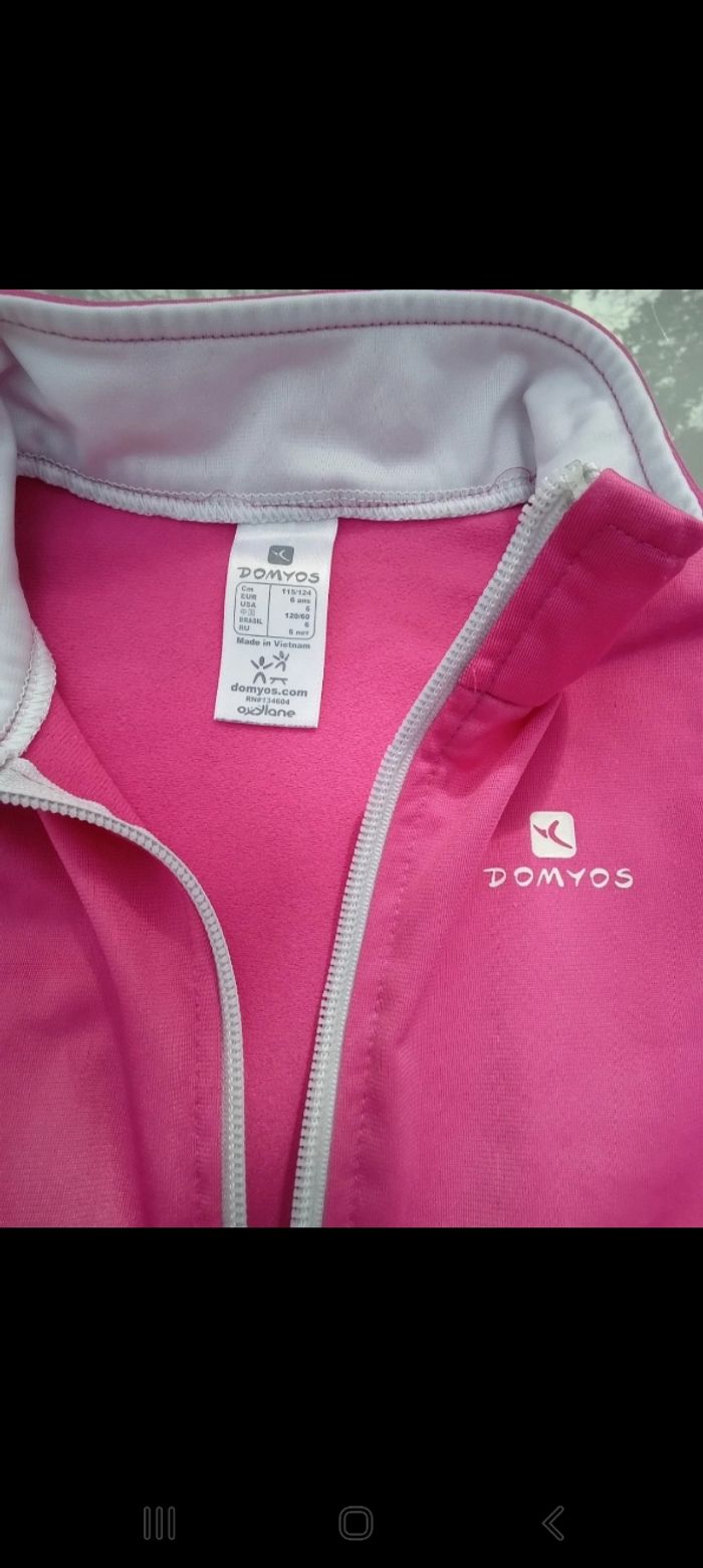 Veste de sport rose et blanche/ Domyos - photo numéro 2
