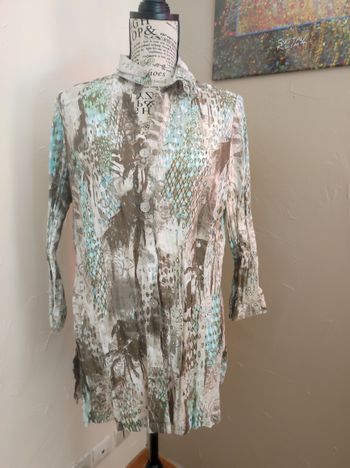 Chemise longue tons pastel Villa bleue taille 1