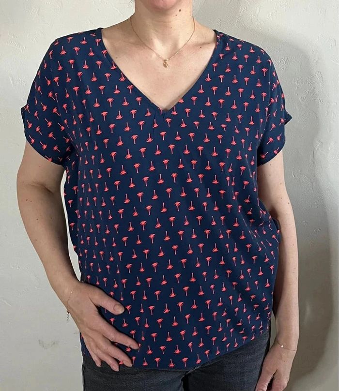 Teeshirt débardeur School Rag taille 2 Palmier #EmmaLilleM38 - photo numéro 2
