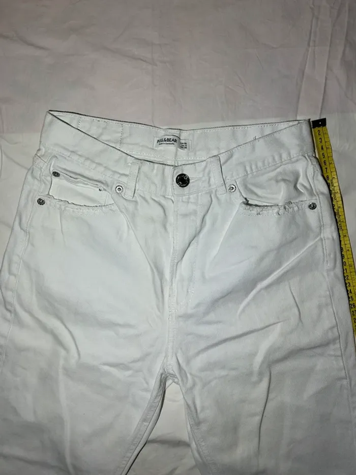 Jean pull & bear blanc - photo numéro 2
