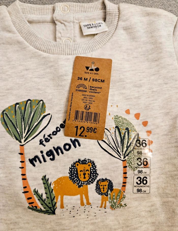 Boy: sweat TAO lion 36 mois - photo numéro 5