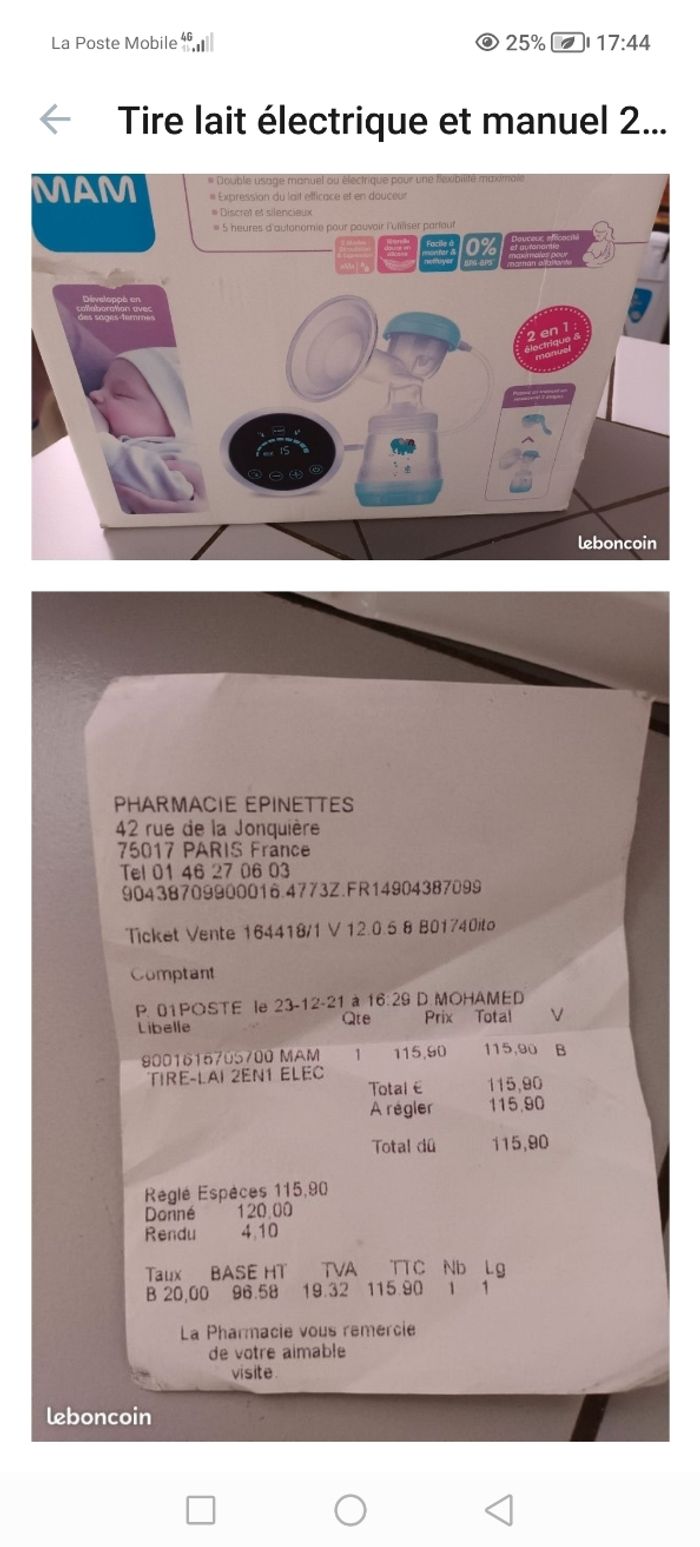 Tire-lait électrique manuel 2+1