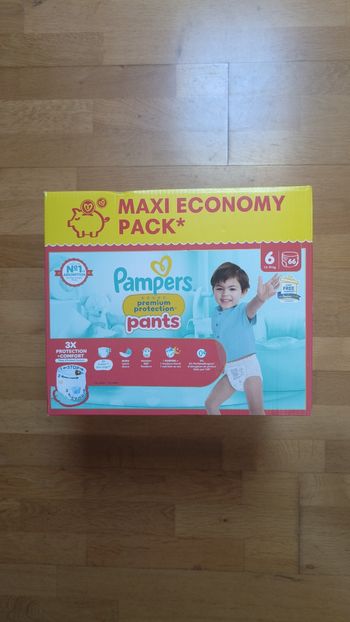 1 maxi economy pack Pampers premium protection pants taille 6