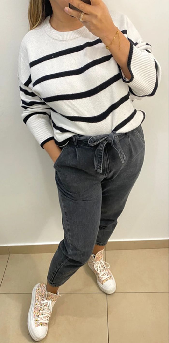 Superbe Pull Rayé Taille M - photo numéro 6