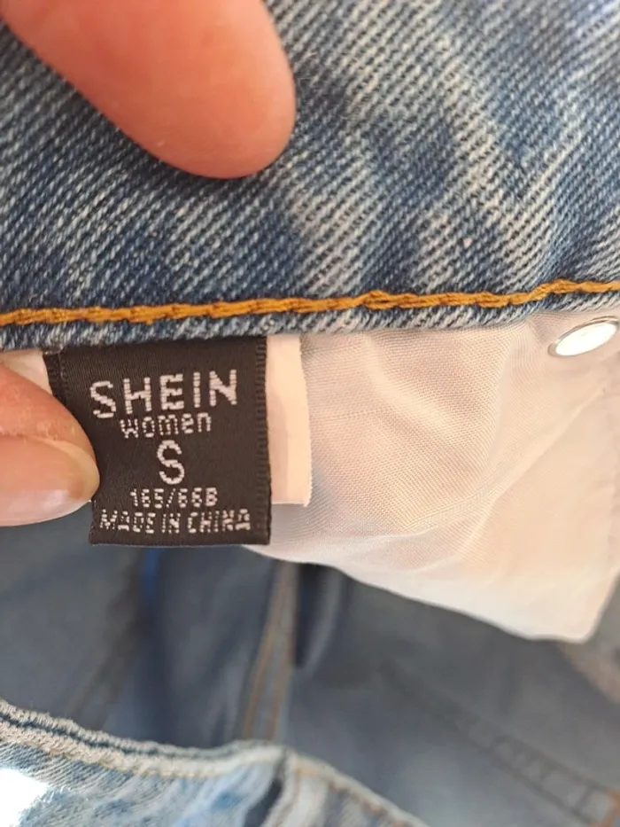 Jean femme jambes larges SHein S tbe ourlets défaits rarement porté - photo numéro 7