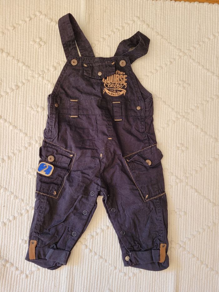 Salopette bleue marine bébé garçon 6 mois sucre d'orge