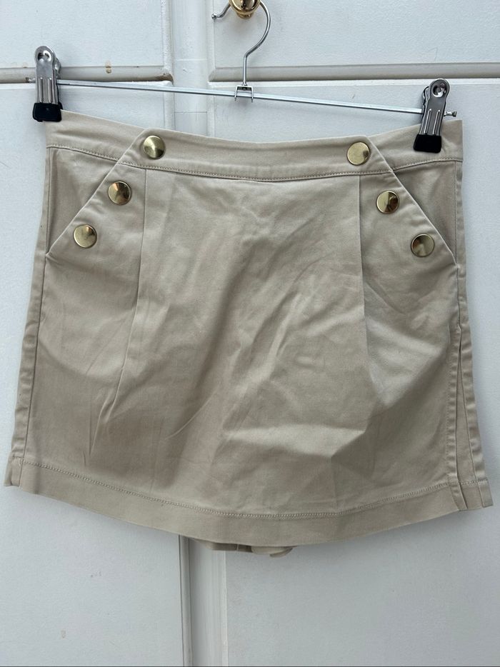 Jupe short beige 12 ans cyrillus