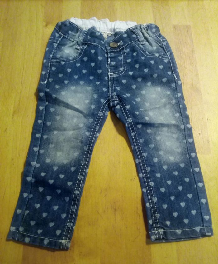 Jean 24 mois motif coeur