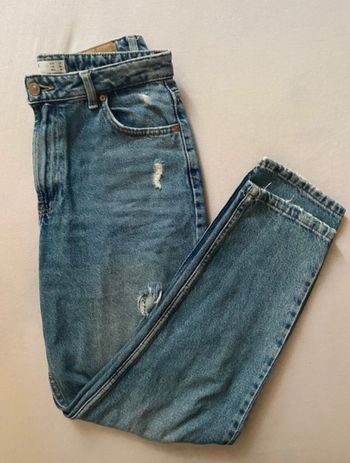 Pantalon Jean Bleu Bershka