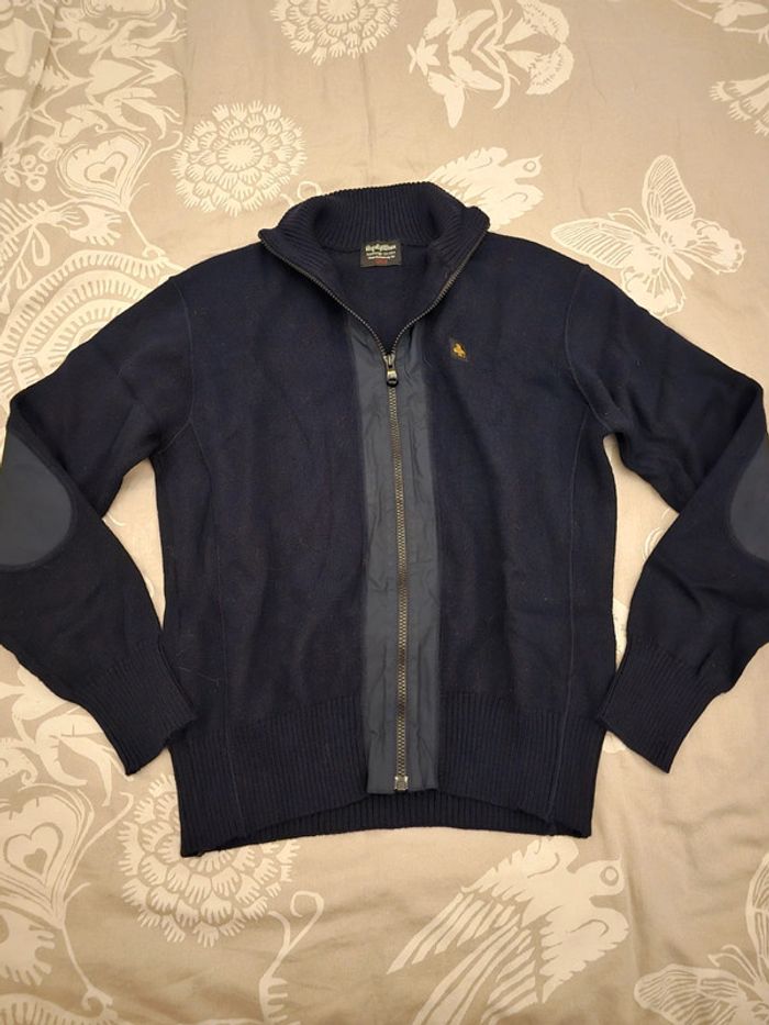 🌟 Pull col camioneur full zipp bleu marine Cruz homme - Taille XL 🌟 - photo numéro 2