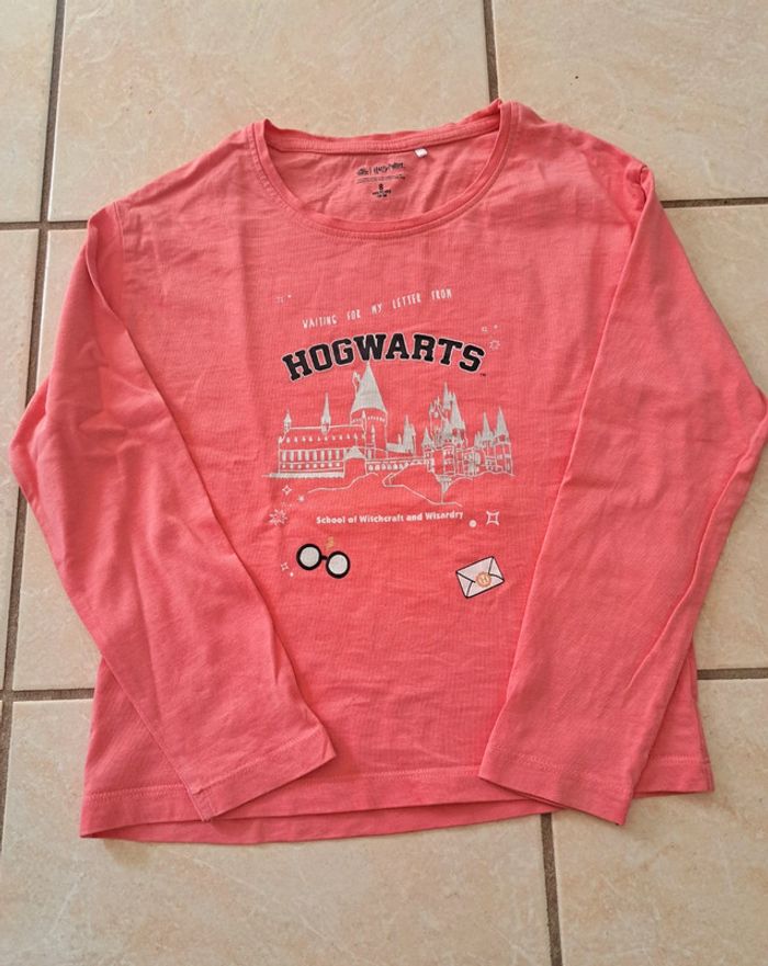 Tee-shirt manches longues rose 8 ans 👧 Harry potter comme neuf