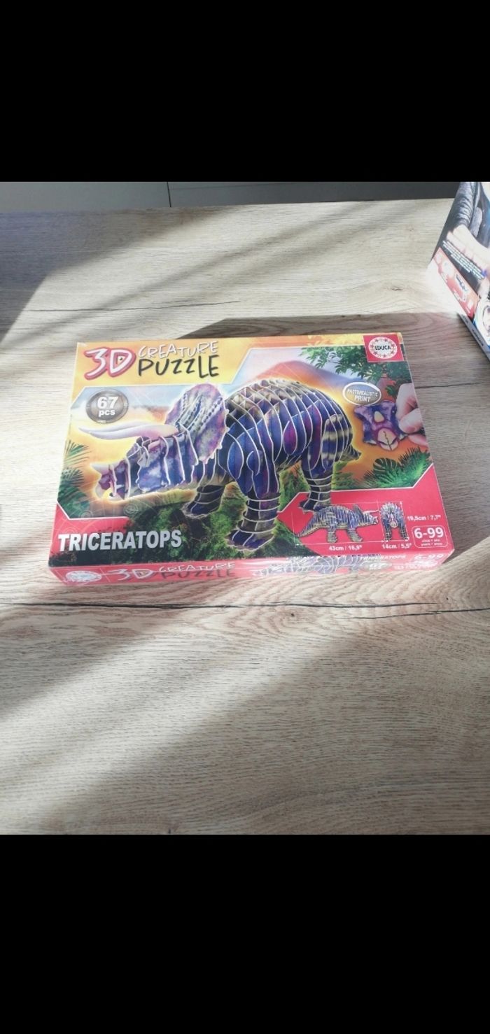 Puzzle 3d triceratops