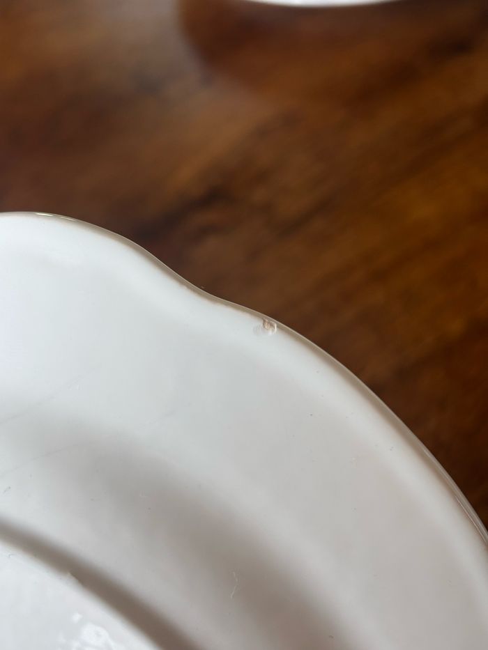 Lot de 10 assiettes À dessert blanches idéal pour fête ou décoration - photo numéro 8