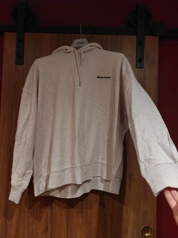 Sweat-shirt Crème à capuche