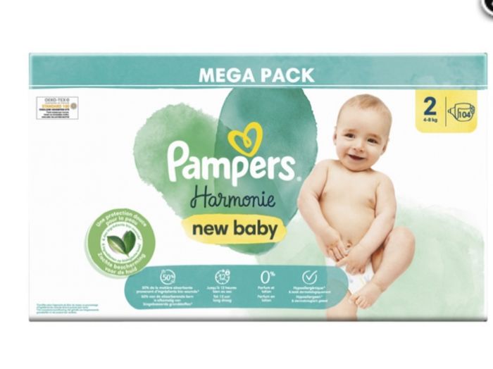 Couches culottes Pampers Harmonie T2 x 104