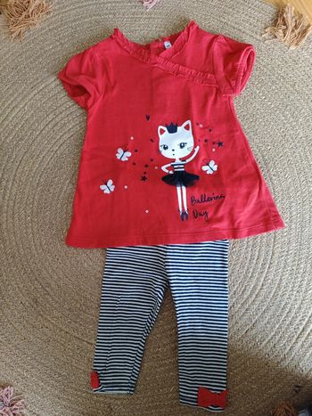 Ensemble été rouge et noir