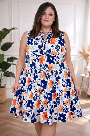 Robe vent floral chic Femme taille 54 marque Only Carmakoma 💍 