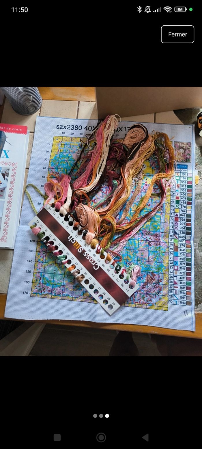 Kit de broderie petite fille - photo numéro 3