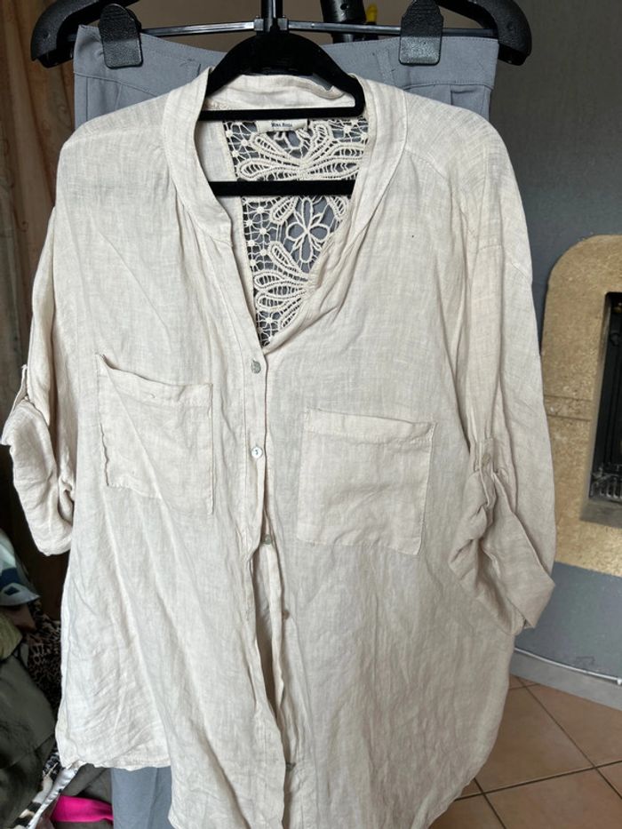 Chemise lin et crochet
