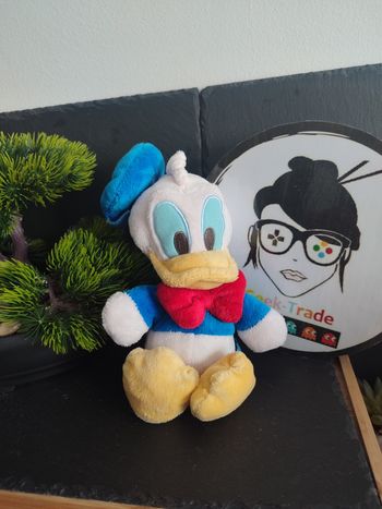 Peluche classique Donald Disney nicotoy noeud rouge canard blanc bleu Jaune 3546