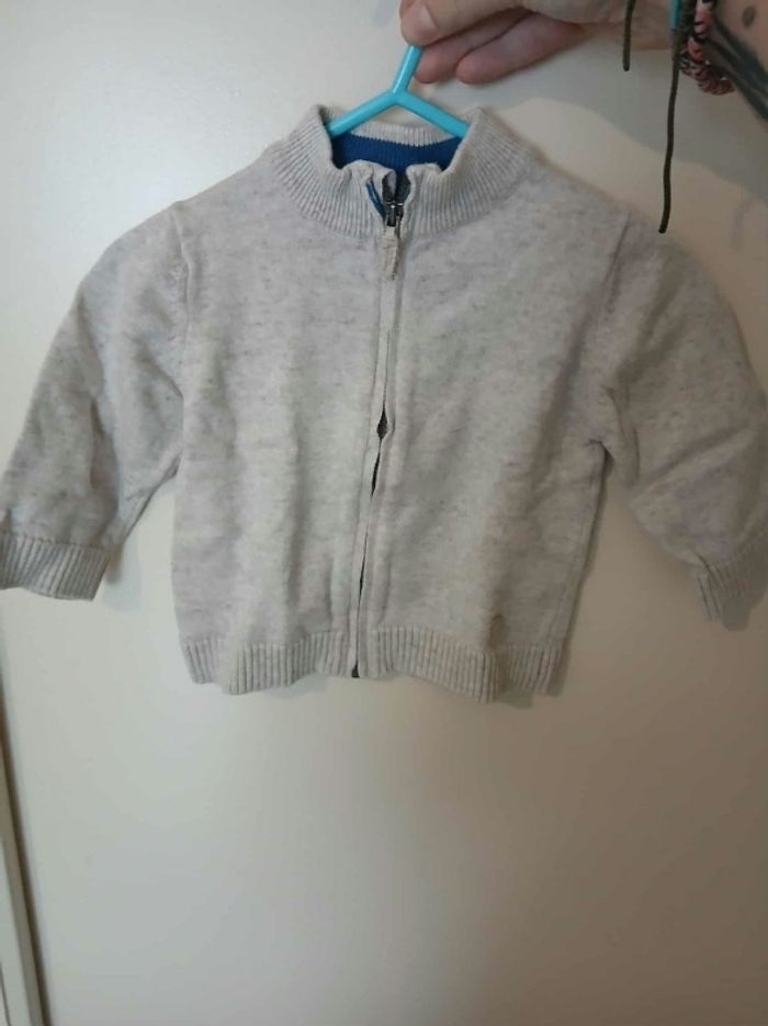 Gilet gris clair garçon