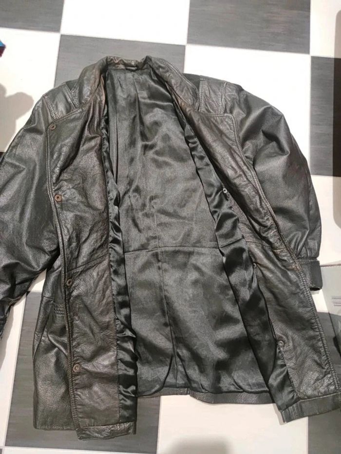Veste cuir femme t48 - photo numéro 3