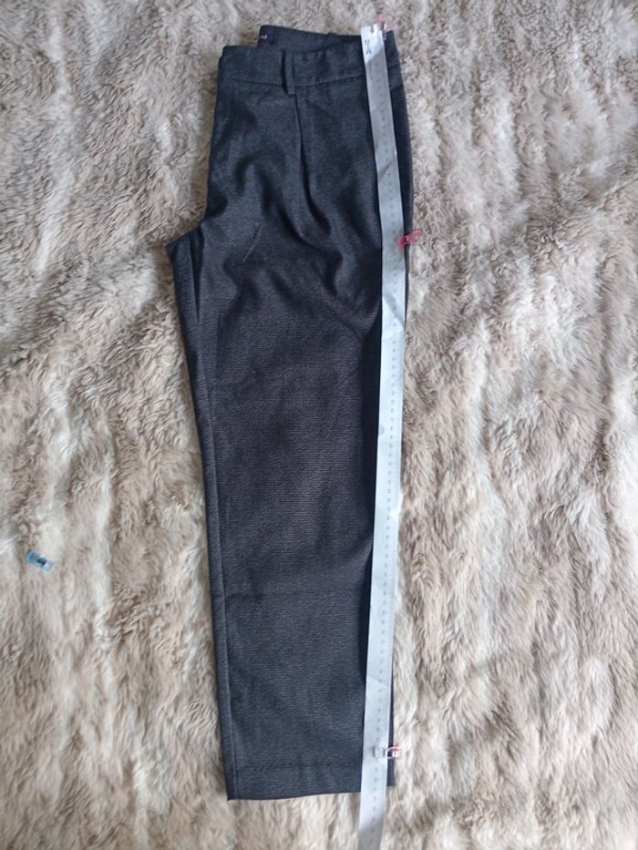 Pantalon court cigarette T38 pied de poule gris noir - Promod - photo numéro 18
