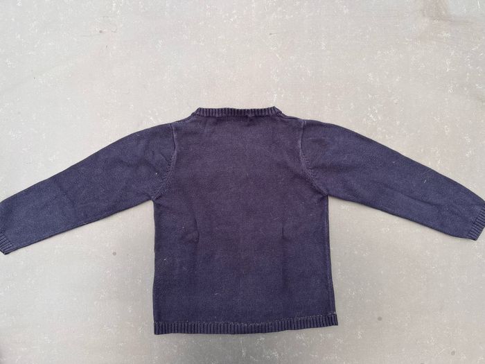 Cardigan bleu marine en coton - photo numéro 3