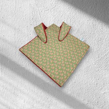 doudou plat oreille de lapin double gaze de coton doublé éponge de bambou