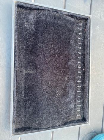 lot de 2 Plateaux présentoir bijoux noir velours