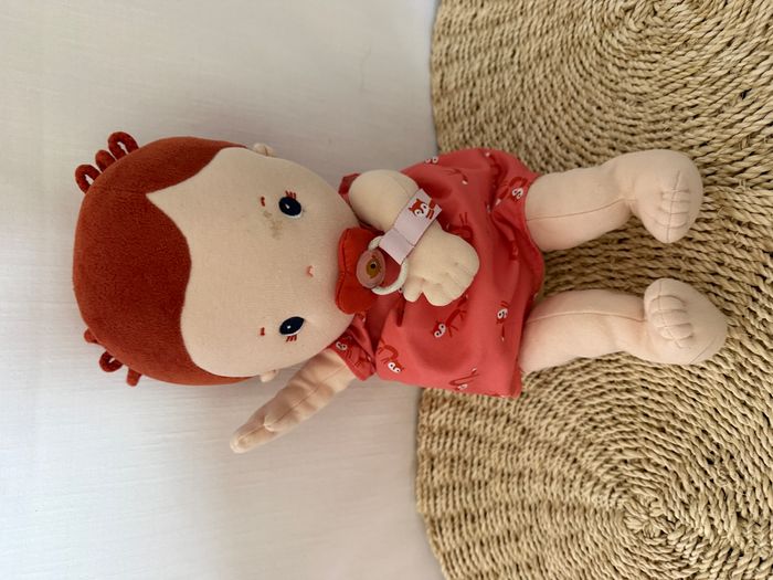 Rose poupon 36 cm en tissu - Lilliputiens