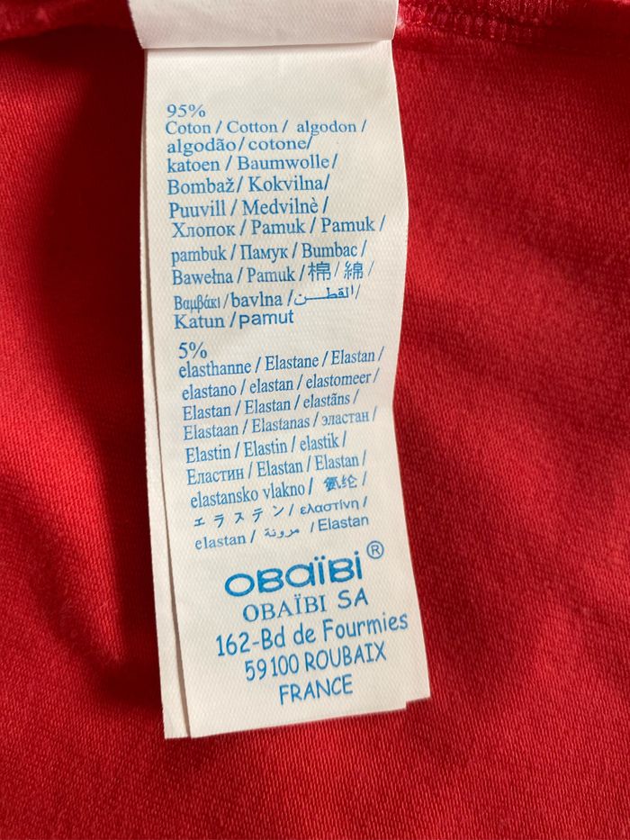 Très joli body col Claudine cerises brodées 6 mois Obaibi - photo numéro 6