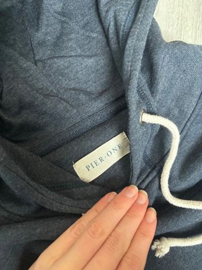 Sweat homme Pier One gris bleu uni – Taille M - photo numéro 2