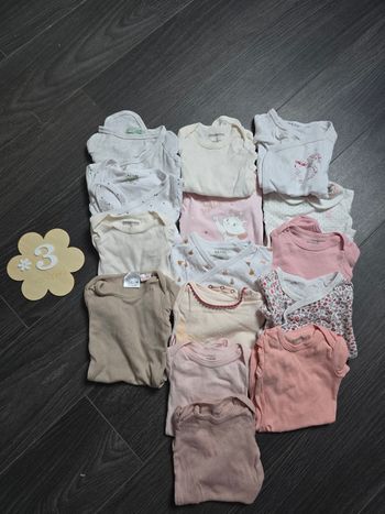 Lot de bodies bébé fille 