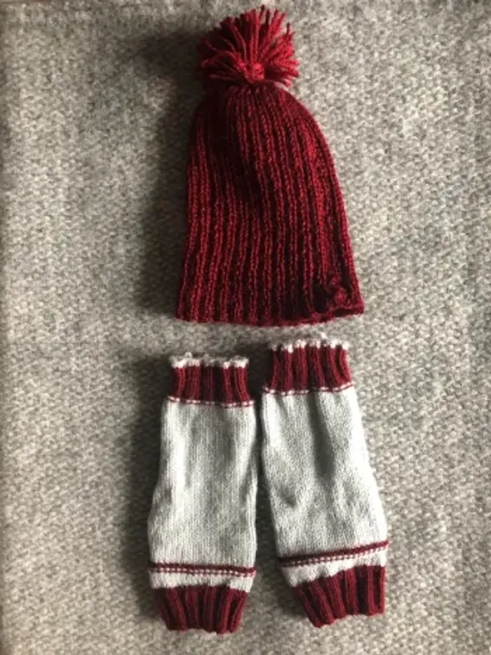 Ensemble bonnet et mitaine enfant