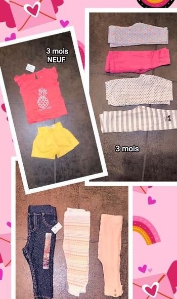 Lot de vêtements été filles ❤️ 3 mois plusieurs Neufs