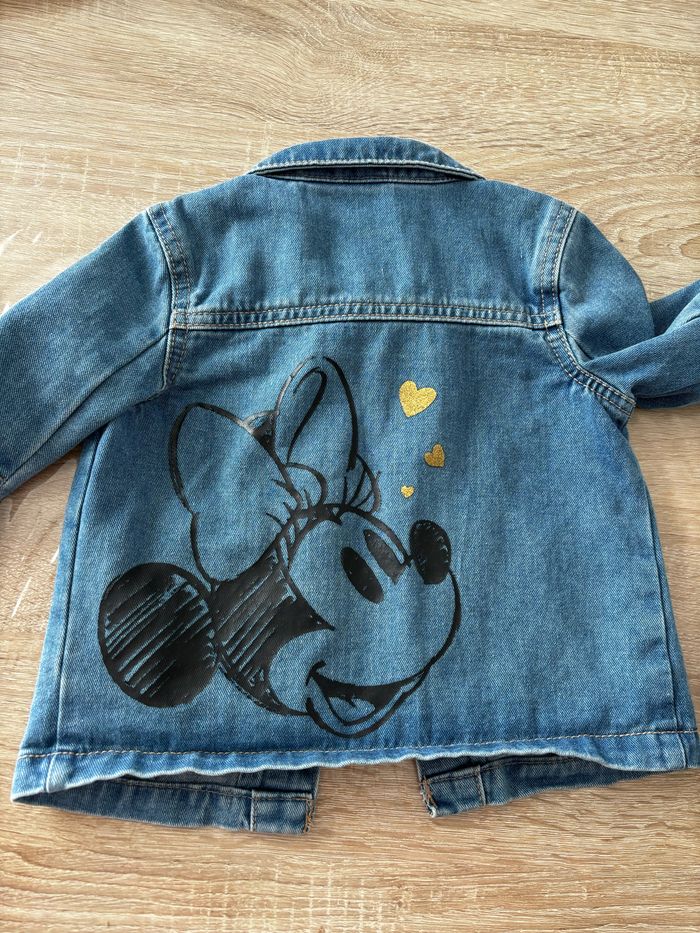 Veste en jean Minnie noir/doré DISNEY t.18m - photo numéro 4