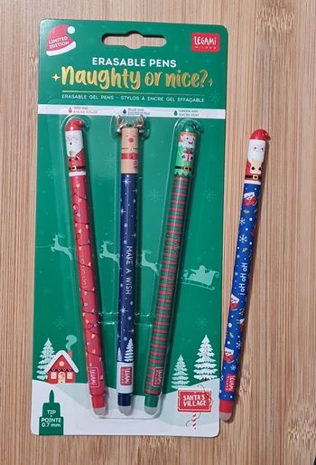 Legami Noel 2024 Set Père Noel Rouge + Lutin + Renne + Père Noel Bleu édition Angleterre UK 