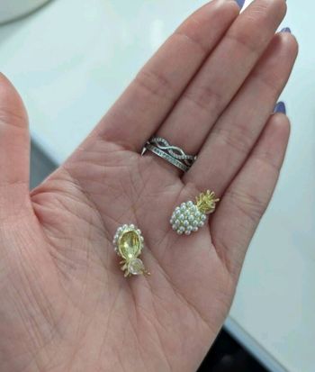 Boucle d'oreille ananas