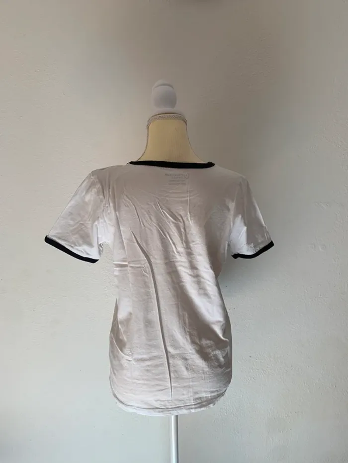 T-shirt blanc basique avec liseré noir – Primark – 14/15 ans - photo numéro 3