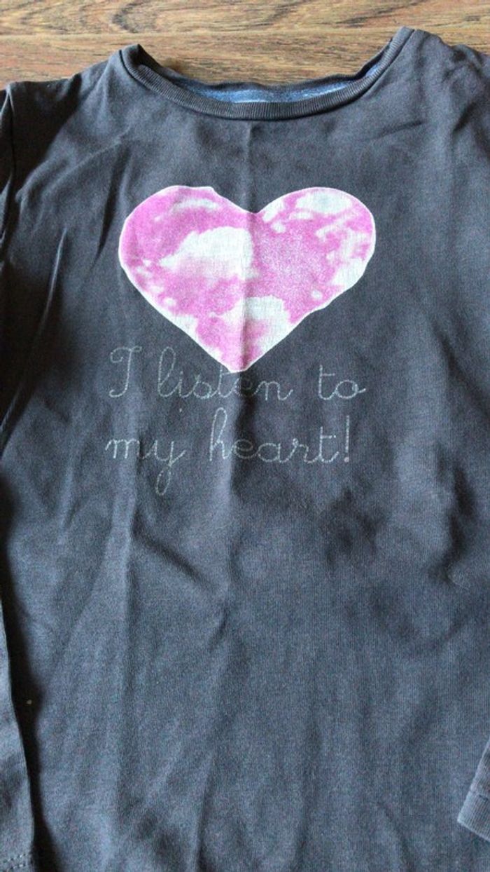 Tee-shirt gris Okaïdi 4 ans - photo numéro 2