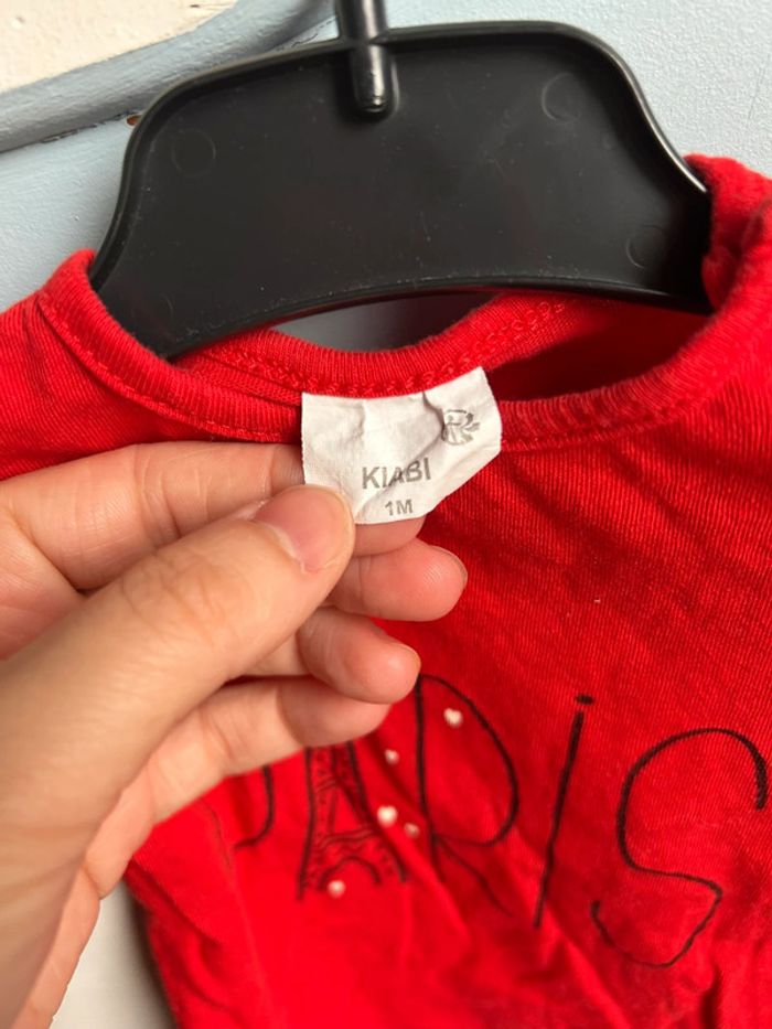 Ensemble tee shirt manches longues et legging , 1 mois - photo numéro 3