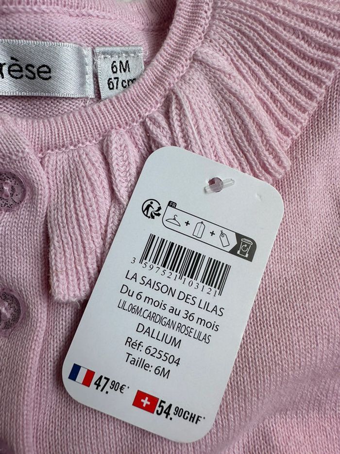 🌸 Boléro rose Marèse – Taille 6 mois - photo numéro 4
