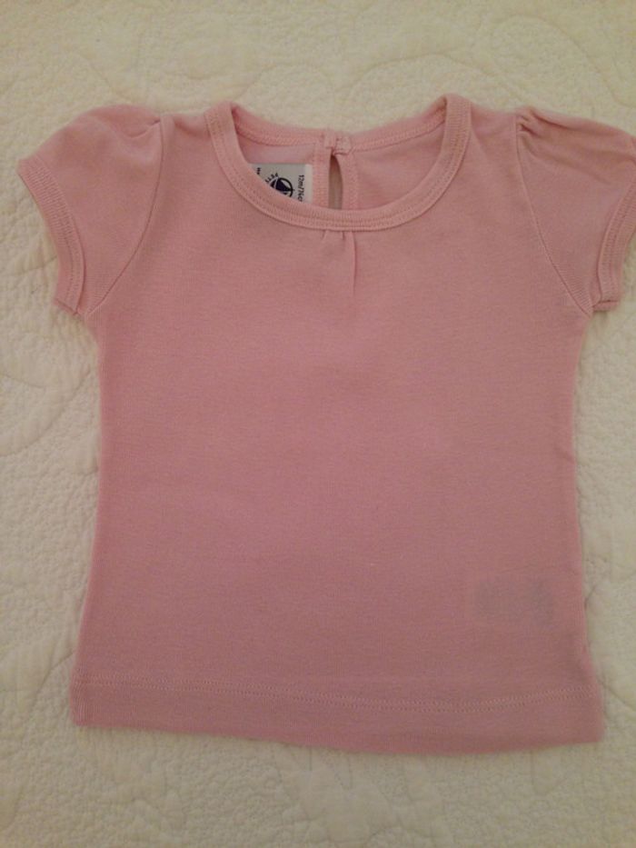 Tee-shirt Rose pour petite fille de 12 Mois