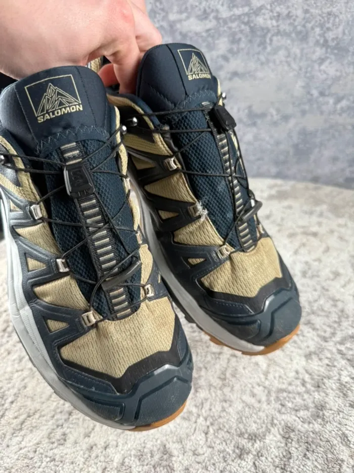 Salomon X Ultra 360 Gore-Tex - White & Beige & Blue - photo numéro 12