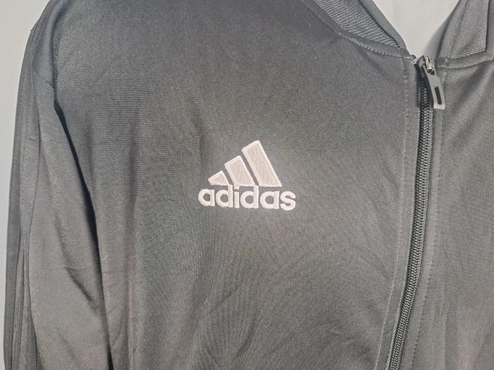 Veste Adidas noire zippée – taille L – logo brodé (601) - photo numéro 3