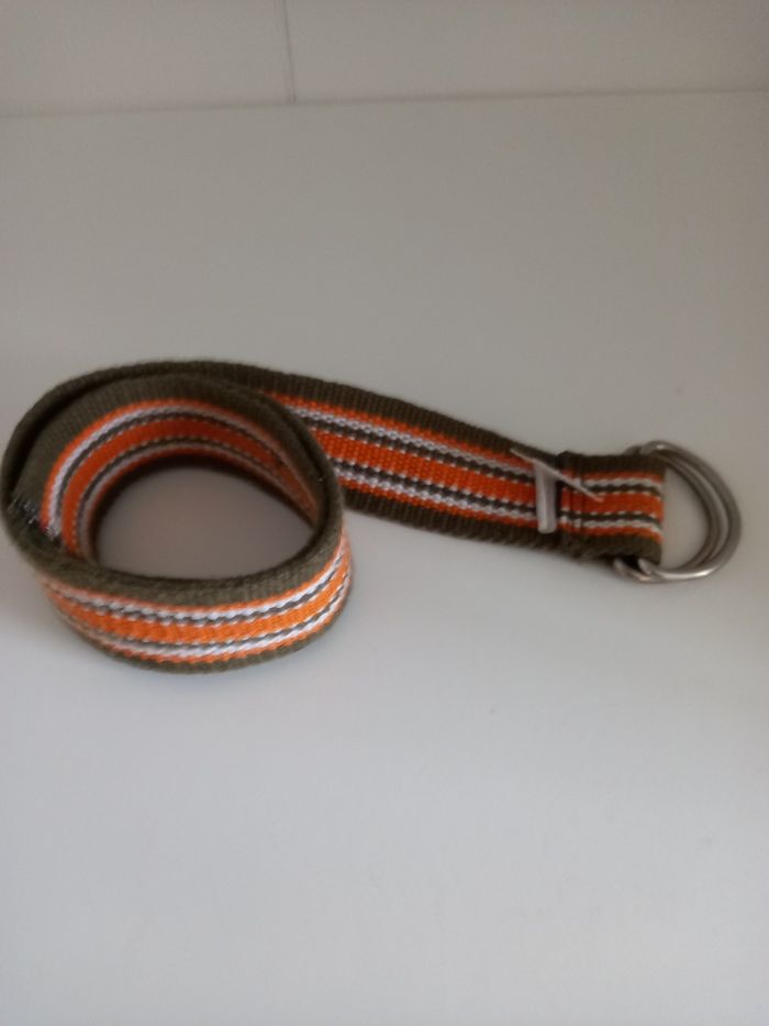 Ceinture orange et kaki pour enfant