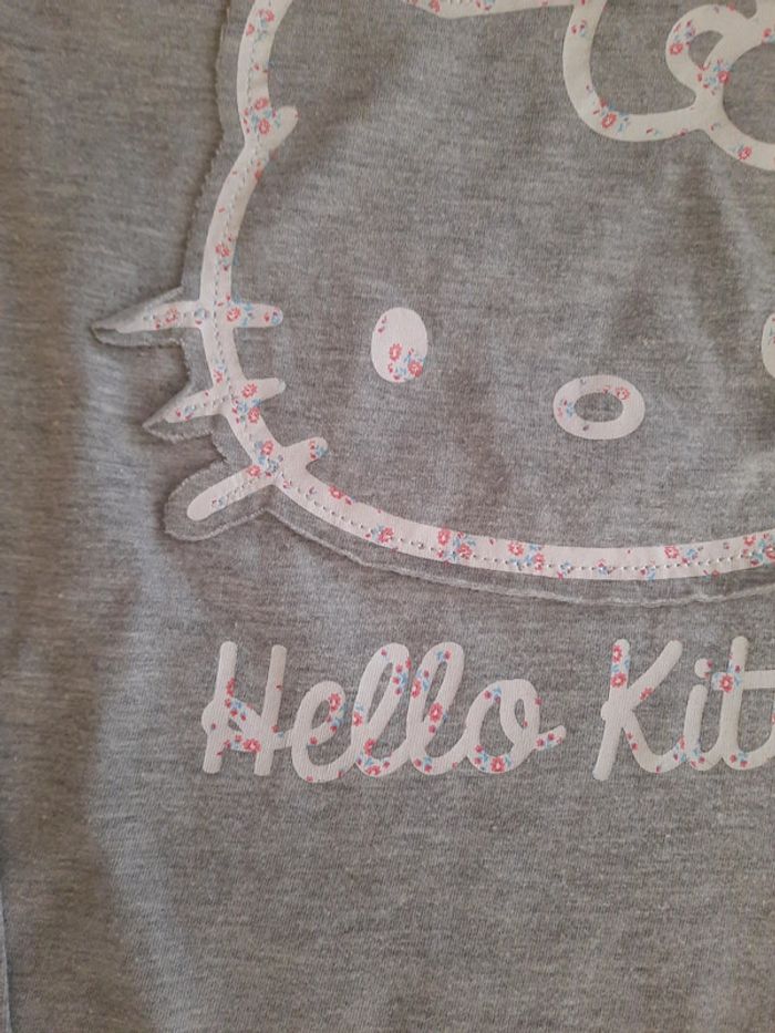 T-shirt Hello Kitty logo fleuri 10 ans - photo numéro 4